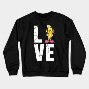 Banana Love Banana Lover Outfit Cute Banana Vegetable Crewneck Sweatshirt